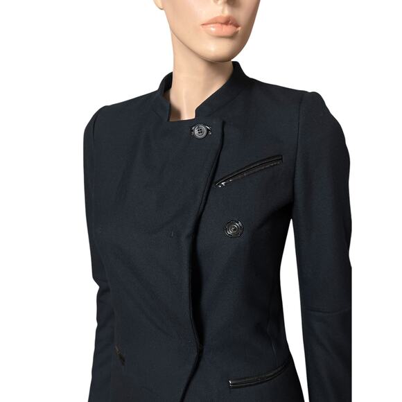 CERRUTI Trench Coat Snaps and Button Front Closure Size 40 Small US Long Sleeves - Picture 2 of 11